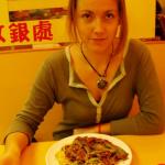 Hong Kong island - vegetables and beef  noodle